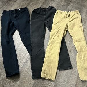 Boys size 14 2 jeans and 1 pant